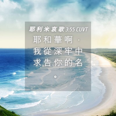 Picture 04 - 耶 利 米 哀 歌 3:55 CUVT - 耶 和 華 啊 ， 我 從 深 牢 中 求 告 - Bible Verse Picture