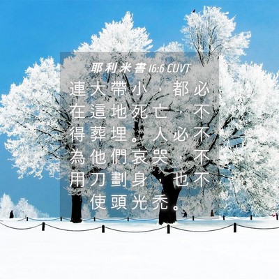 Picture 04 - 耶 利 米 書 16:6 CUVT - 連 大 帶 小 ， 都 必 在 這 地 死 亡 - Bible Verse Picture