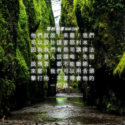Picture 04 - 耶 利 米 書 18:18 CUVT - 他 們 就 說 ： 來 罷 ！ 我 們 可 以 - Bible Verse Picture