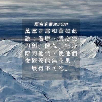 Picture 04 - 耶 利 米 書 29:17 CUVT - 萬 軍 之 耶 和 華 如 此 說 ： 看 哪 - Bible Verse Picture
