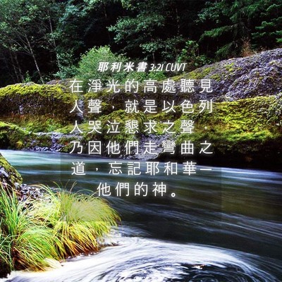 Picture 04 - 耶 利 米 書 3:21 CUVT - 在 淨 光 的 高 處 聽 見 人 聲 ， 就 - Bible Verse Picture
