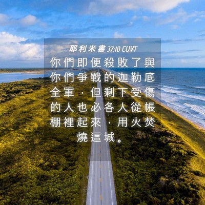 Picture 04 - 耶 利 米 書 37:10 CUVT - 你 們 即 便 殺 敗 了 與 你 們 爭 戰 - Bible Verse Picture