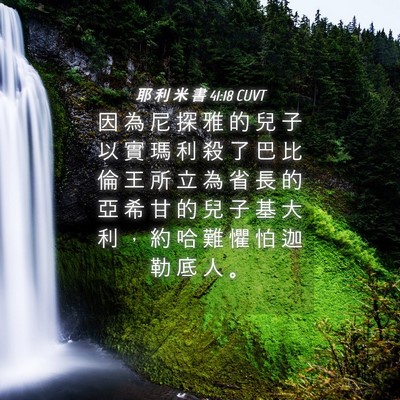 Picture 04 - 耶 利 米 書 41:18 CUVT - 因 為 尼 探 雅 的 兒 子 以 實 瑪 利 - Bible Verse Picture