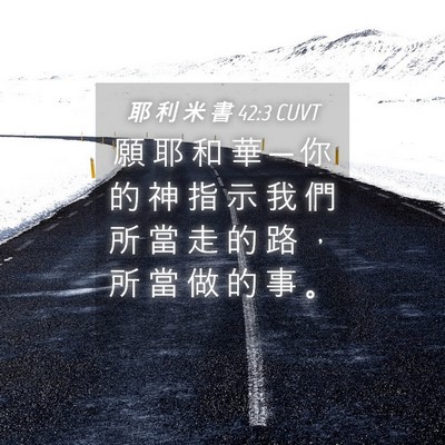 Picture 04 - 耶 利 米 書 42:3 CUVT - 願 耶 和 華 ─ 你 的 神 指 示 我 們 - Bible Verse Picture