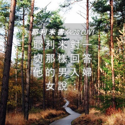 Picture 04 - 耶 利 米 書 44:20 CUVT - 耶 利 米 對 一 切 那 樣 回 答 他 的 - Bible Verse Picture