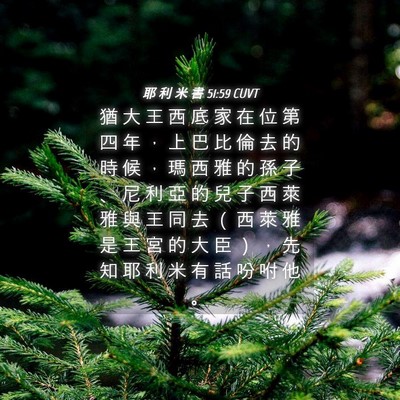 Picture 04 - 耶 利 米 書 51:59 CUVT - 猶 大 王 西 底 家 在 位 第 四 年 ， - Bible Verse Picture