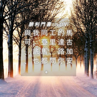 Picture 04 - 腓 利 門 書 1:24 CUVT - 與 我 同 工 的 馬 可 、 亞 里 達 古 - Bible Verse Picture