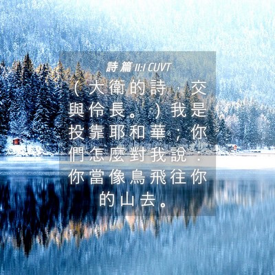 Picture 04 - 詩 篇 11:1 CUVT - （ 大 衛 的 詩 ， 交 與 伶 長 。 ） - Bible Verse Picture