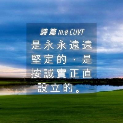 Picture 04 - 詩 篇 111:8 CUVT - 是 永 永 遠 遠 堅 定 的 ， 是 按 誠 - Bible Verse Picture
