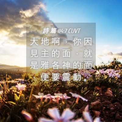 Picture 04 - 詩 篇 114:7 CUVT - 大 地 啊 ， 你 因 見 主 的 面 ， 就 - Bible Verse Picture