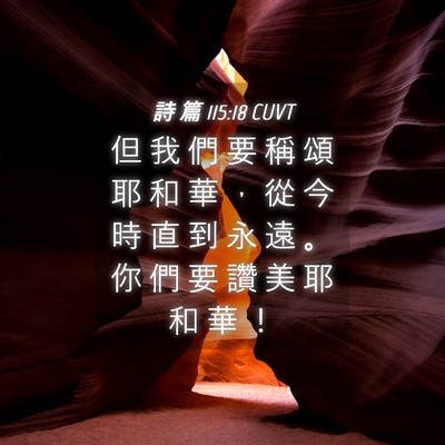 Picture 04 - 詩 篇 115:18 CUVT - 但 我 們 要 稱 頌 耶 和 華 ， 從 今 - Bible Verse Picture