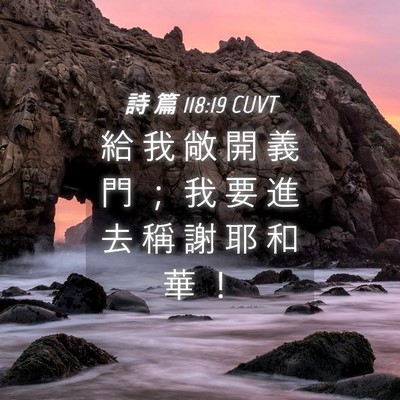 Picture 04 - 詩 篇 118:19 CUVT - 給 我 敞 開 義 門 ； 我 要 進 去 稱 - Bible Verse Picture