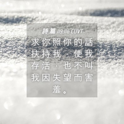 Picture 04 - 詩 篇 119:116 CUVT - 求 你 照 你 的 話 扶 持 我 ， 使 我 - Bible Verse Picture