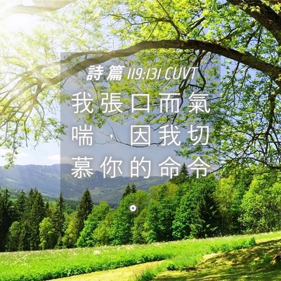 Picture 04 - 詩 篇 119:131 CUVT - 我 張 口 而 氣 喘 ， 因 我 切 慕 你 - Bible Verse Picture