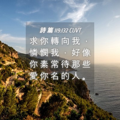 Picture 04 - 詩 篇 119:132 CUVT - 求 你 轉 向 我 ， 憐 憫 我 ， 好 像 - Bible Verse Picture