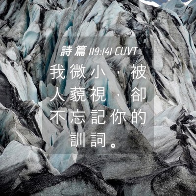 Picture 04 - 詩 篇 119:141 CUVT - 我 微 小 ， 被 人 藐 視 ， 卻 不 忘 - Bible Verse Picture