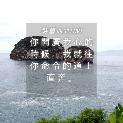 Picture 04 - 詩 篇 119:32 CUVT - 你 開 廣 我 心 的 時 候 ， 我 就 往 - Bible Verse Picture