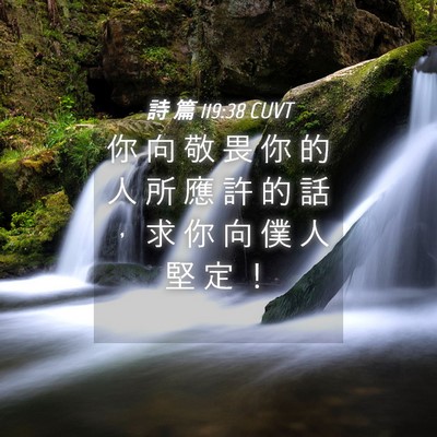 Picture 04 - 詩 篇 119:38 CUVT - 你 向 敬 畏 你 的 人 所 應 許 的 話 - Bible Verse Picture