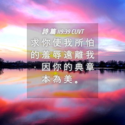 Picture 04 - 詩 篇 119:39 CUVT - 求 你 使 我 所 怕 的 羞 辱 遠 離 我 - Bible Verse Picture