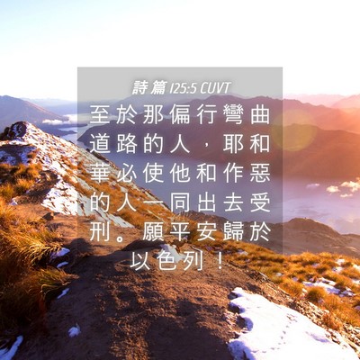 Picture 04 - 詩 篇 125:5 CUVT - 至 於 那 偏 行 彎 曲 道 路 的 人 ， - Bible Verse Picture