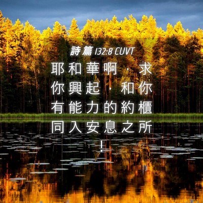 Picture 04 - 詩 篇 132:8 CUVT - 耶 和 華 啊 ， 求 你 興 起 ， 和 你 - Bible Verse Picture