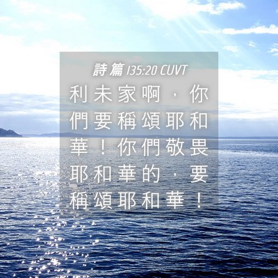 Picture 04 - 詩 篇 135:20 CUVT - 利 未 家 啊 ， 你 們 要 稱 頌 耶 和 - Bible Verse Picture