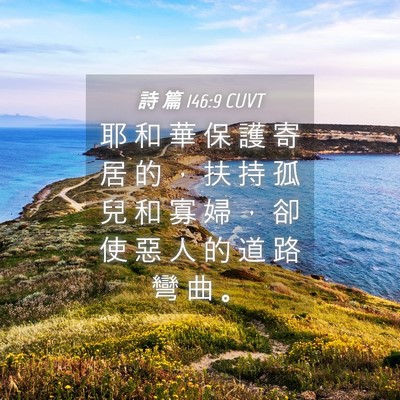 Picture 04 - 詩 篇 146:9 CUVT - 耶 和 華 保 護 寄 居 的 ， 扶 持 孤 - Bible Verse Picture