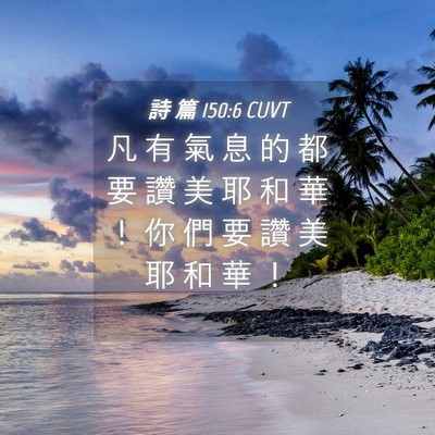 Picture 04 - 詩 篇 150:6 CUVT - 凡 有 氣 息 的 都 要 讚 美 耶 和 華 - Bible Verse Picture
