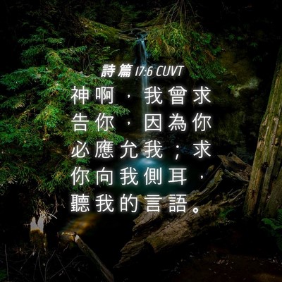 Picture 04 - 詩 篇 17:6 CUVT - 神 啊 ， 我 曾 求 告 你 ， 因 為 你 - Bible Verse Picture