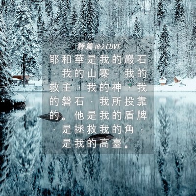 Picture 04 - 詩 篇 18:2 CUVT - 耶 和 華 是 我 的 巖 石 ， 我 的 山 - Bible Verse Picture