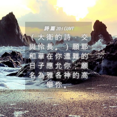 Picture 04 - 詩 篇 20:1 CUVT - （ 大 衛 的 詩 ， 交 與 伶 長 。 ） - Bible Verse Picture