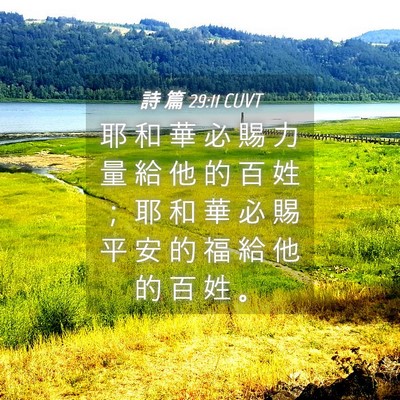 Picture 04 - 詩 篇 29:11 CUVT - 耶 和 華 必 賜 力 量 給 他 的 百 姓 - Bible Verse Picture