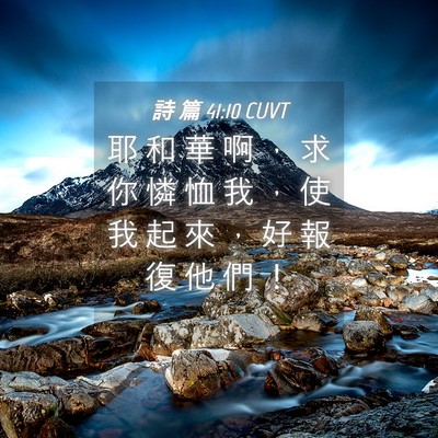Picture 04 - 詩 篇 41:10 CUVT - 耶 和 華 啊 ， 求 你 憐 恤 我 ， 使 - Bible Verse Picture