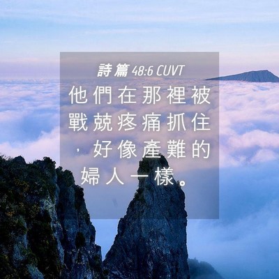 Picture 04 - 詩 篇 48:6 CUVT - 他 們 在 那 裡 被 戰 兢 疼 痛 抓 住 - Bible Verse Picture