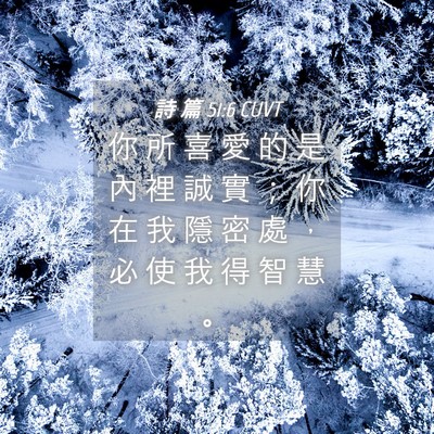 Picture 04 - 詩 篇 51:6 CUVT - 你 所 喜 愛 的 是 內 裡 誠 實 ； 你 - Bible Verse Picture