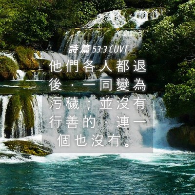 Picture 04 - 詩 篇 53:3 CUVT - 他 們 各 人 都 退 後 ， 一 同 變 為 - Bible Verse Picture