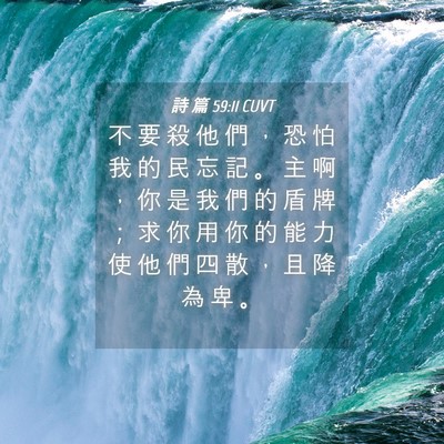 Picture 04 - 詩 篇 59:11 CUVT - 不 要 殺 他 們 ， 恐 怕 我 的 民 忘 - Bible Verse Picture