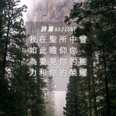 Picture 04 - 詩 篇 63:2 CUVT - 我 在 聖 所 中 曾 如 此 瞻 仰 你 ， - Bible Verse Picture