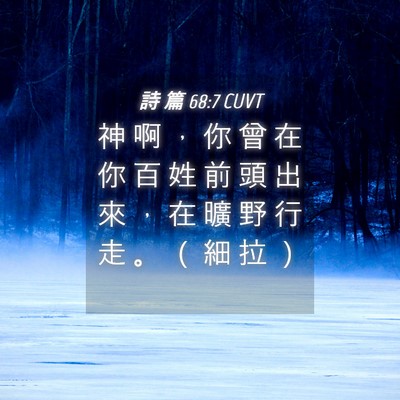 Picture 04 - 詩 篇 68:7 CUVT - 神 啊 ， 你 曾 在 你 百 姓 前 頭 出 - Bible Verse Picture