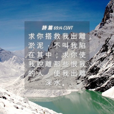 Picture 04 - 詩 篇 69:14 CUVT - 求 你 搭 救 我 出 離 淤 泥 ， 不 叫 - Bible Verse Picture