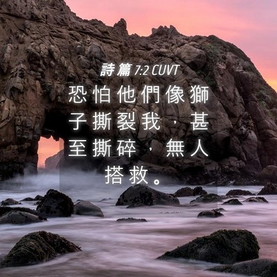Picture 04 - 詩 篇 7:2 CUVT - 恐 怕 他 們 像 獅 子 撕 裂 我 ， 甚 - Bible Verse Picture