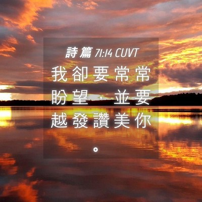 Picture 04 - 詩 篇 71:14 CUVT - 我 卻 要 常 常 盼 望 ， 並 要 越 發 - Bible Verse Picture