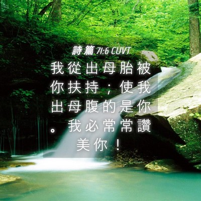 Picture 04 - 詩 篇 71:6 CUVT - 我 從 出 母 胎 被 你 扶 持 ； 使 我 - Bible Verse Picture