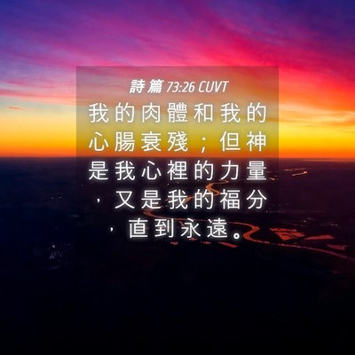Picture 04 - 詩 篇 73:26 CUVT - 我 的 肉 體 和 我 的 心 腸 衰 殘 ； - Bible Verse Picture