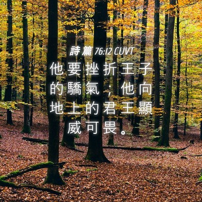 Picture 04 - 詩 篇 76:12 CUVT - 他 要 挫 折 王 子 的 驕 氣 ； 他 向 - Bible Verse Picture