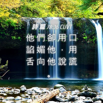 Picture 04 - 詩 篇 78:36 CUVT - 他 們 卻 用 口 諂 媚 他 ， 用 舌 向 - Bible Verse Picture