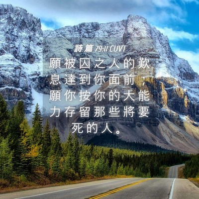 Picture 04 - 詩 篇 79:11 CUVT - 願 被 囚 之 人 的 歎 息 達 到 你 面 - Bible Verse Picture