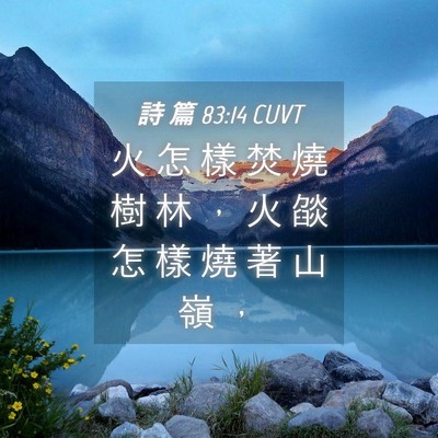 Picture 04 - 詩 篇 83:14 CUVT - 火 怎 樣 焚 燒 樹 林 ， 火 燄 怎 樣 - Bible Verse Picture