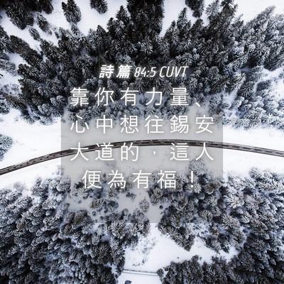 Picture 04 - 詩 篇 84:5 CUVT - 靠 你 有 力 量 、 心 中 想 往 錫 安 - Bible Verse Picture