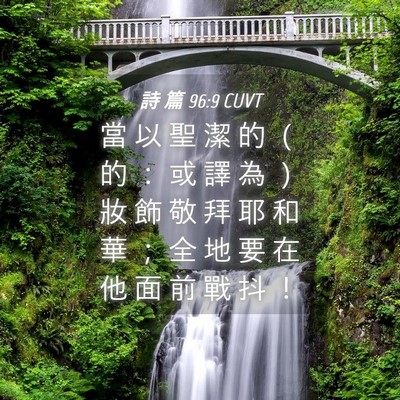 Picture 04 - 詩 篇 96:9 CUVT - 當 以 聖 潔 的 （ 的 ： 或 譯 為 ） - Bible Verse Picture